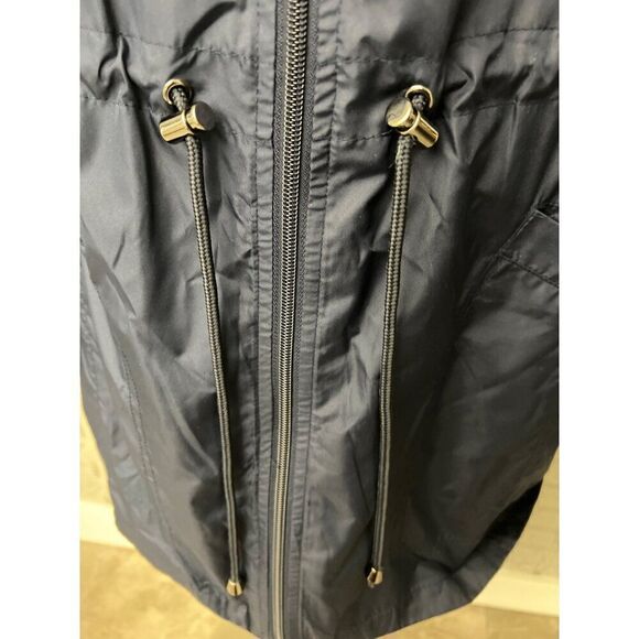 Catherines Women Navy Hooded Windbreaker Size 1X - Picture 8 of 12